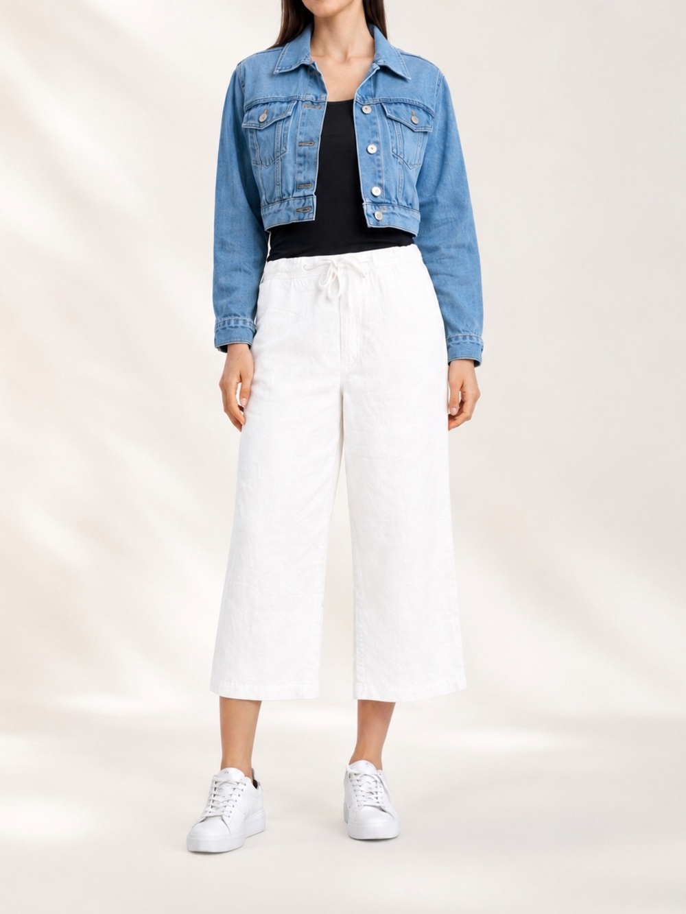 BALENO Cropped Linen Pants size 6